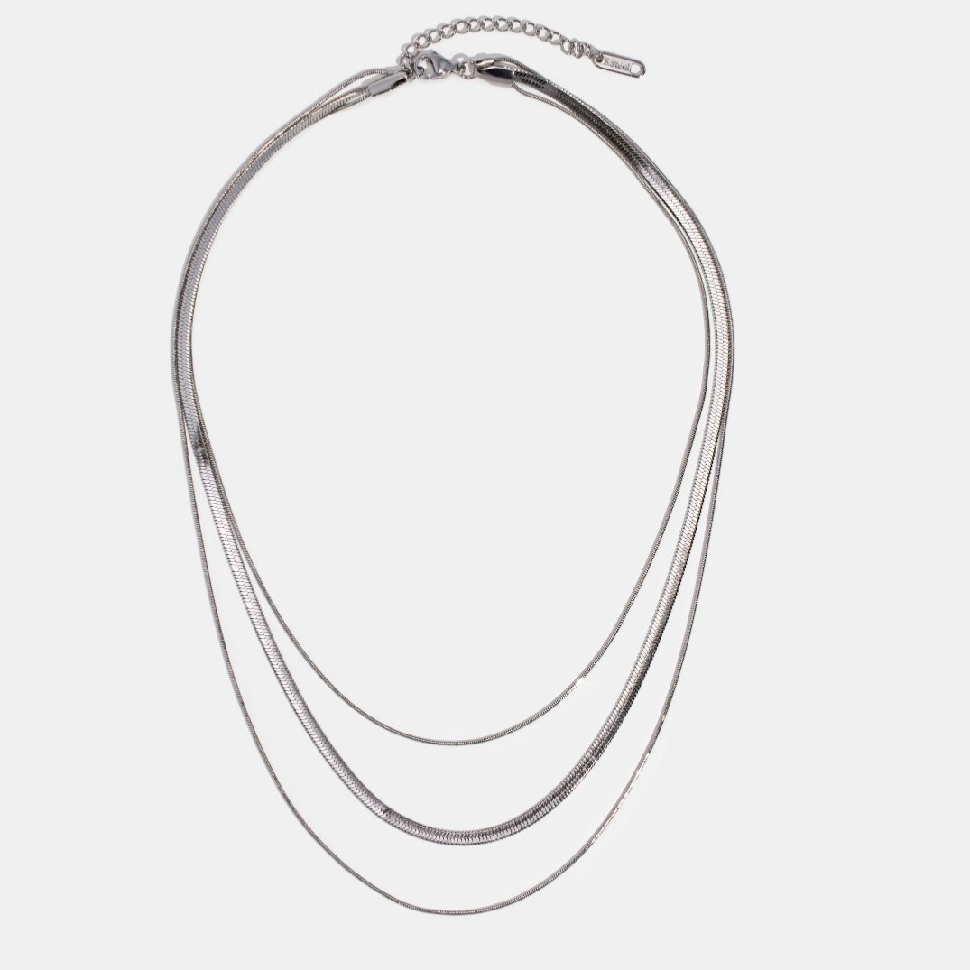 Zilveren Multi-Gelaagde Ketting  Ketting Hoofdafbeelding