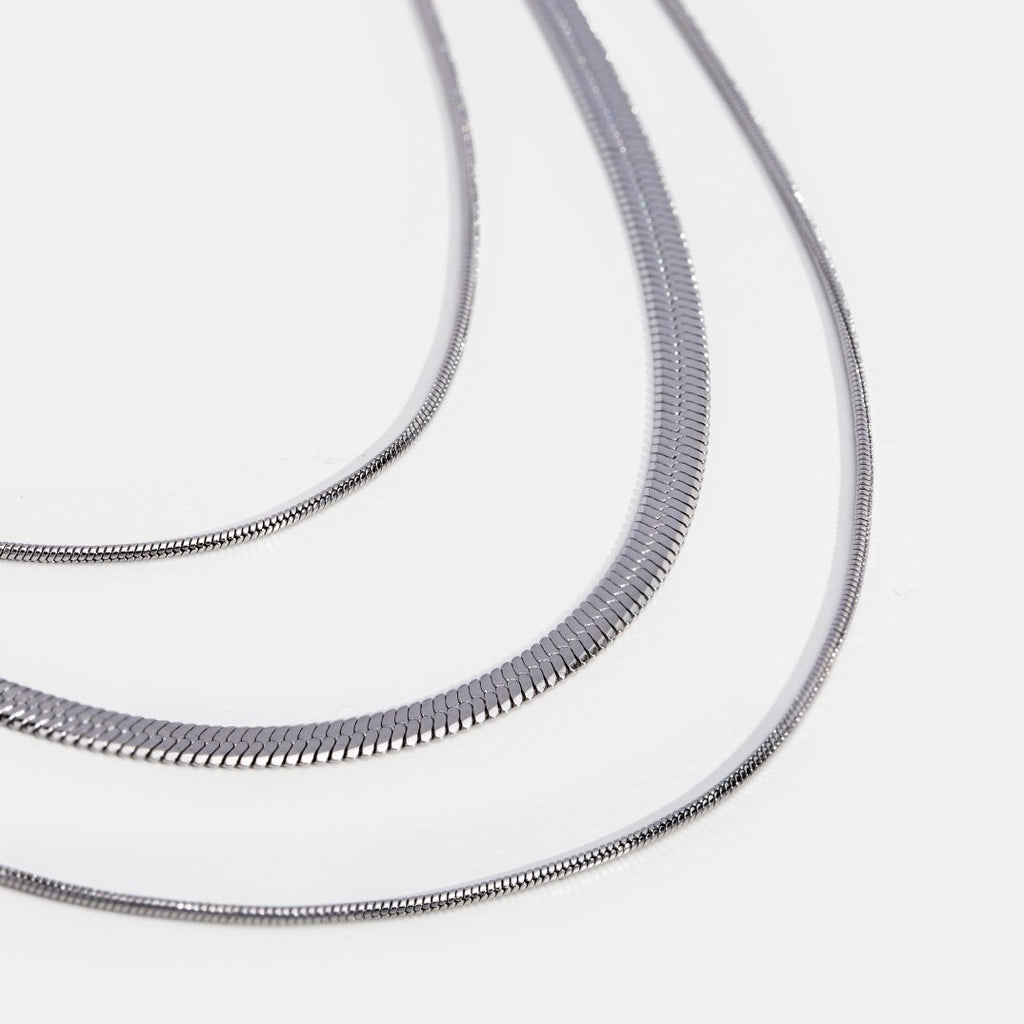 Zilveren Multi-Gelaagde Ketting  Ketting