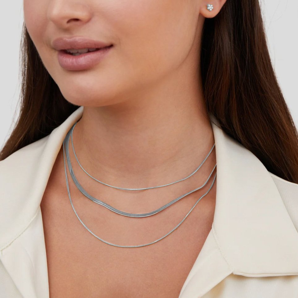 Zilveren Multi-Gelaagde Ketting  Ketting Secundaire afbeelding