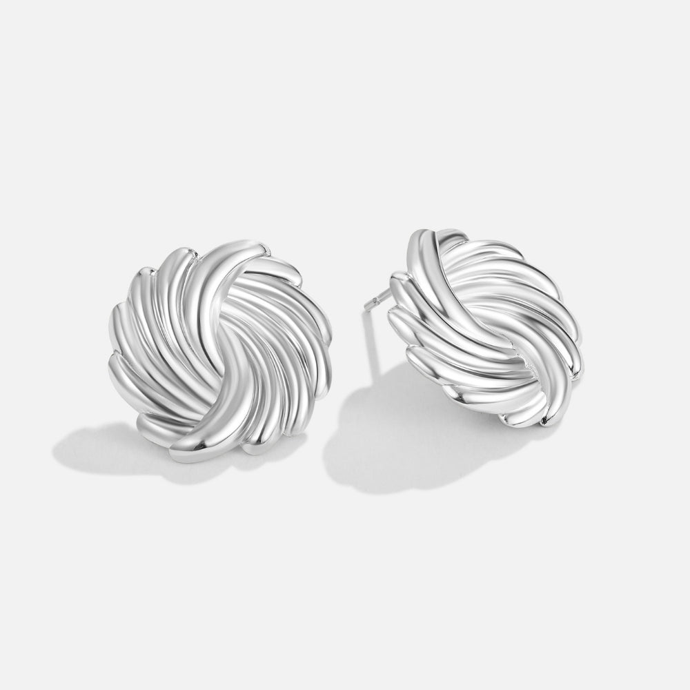 Zilveren Spiral Oorbellen