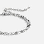 Zilveren Swirl Link Ketting Armband