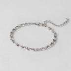 Zilveren Swirl Link Ketting Armband