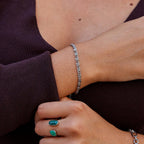 Zilveren Swirl Link Ketting Armband