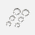 Zilveren Trio Mini Ronde Oorbellen Set