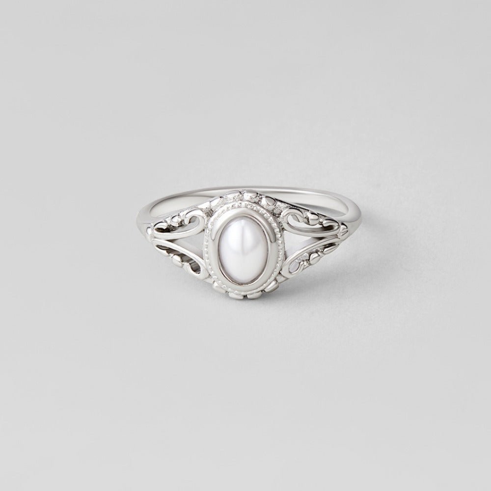 Zilveren Vintage Royal Parel Ring