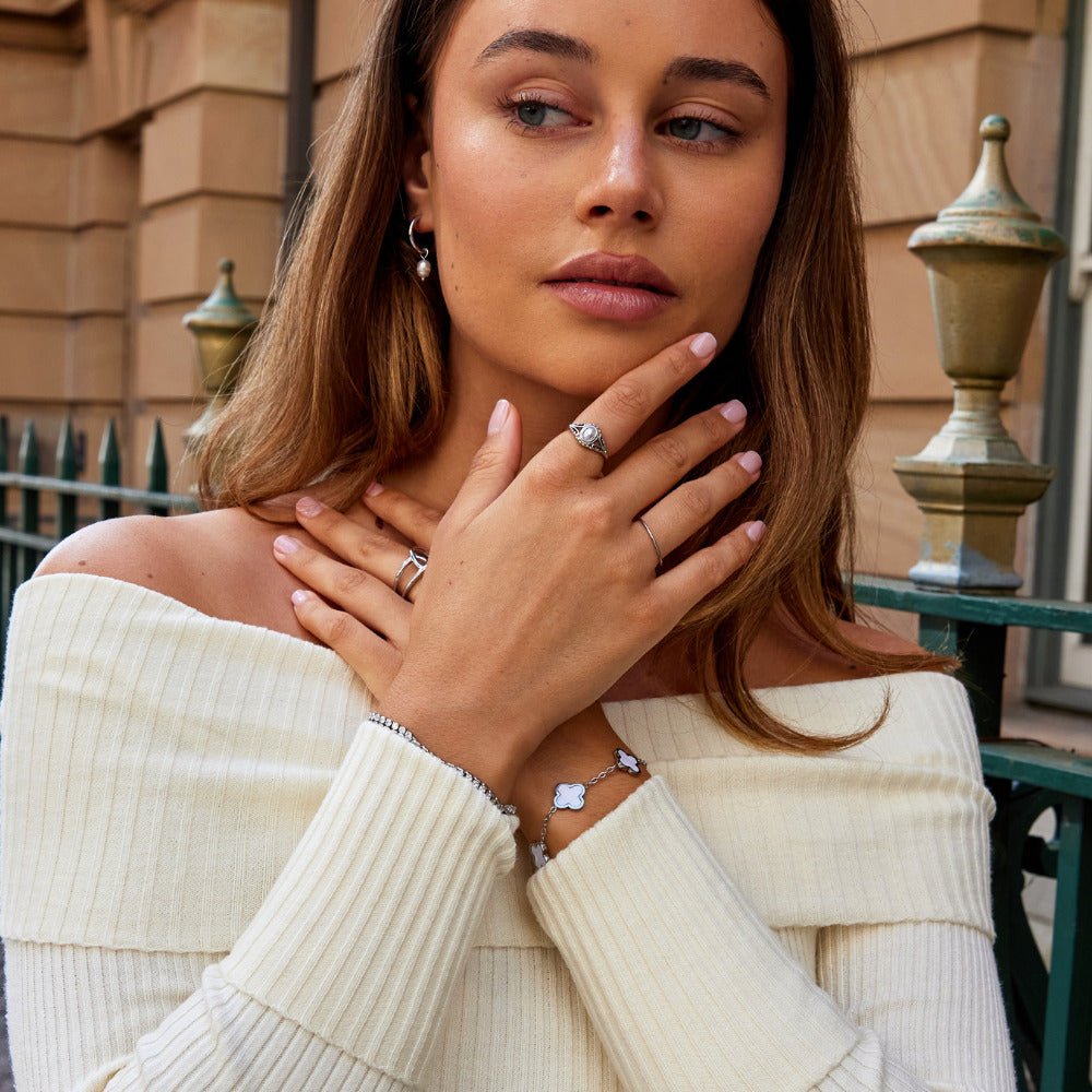 Zilveren Vintage Royal Parel Ring