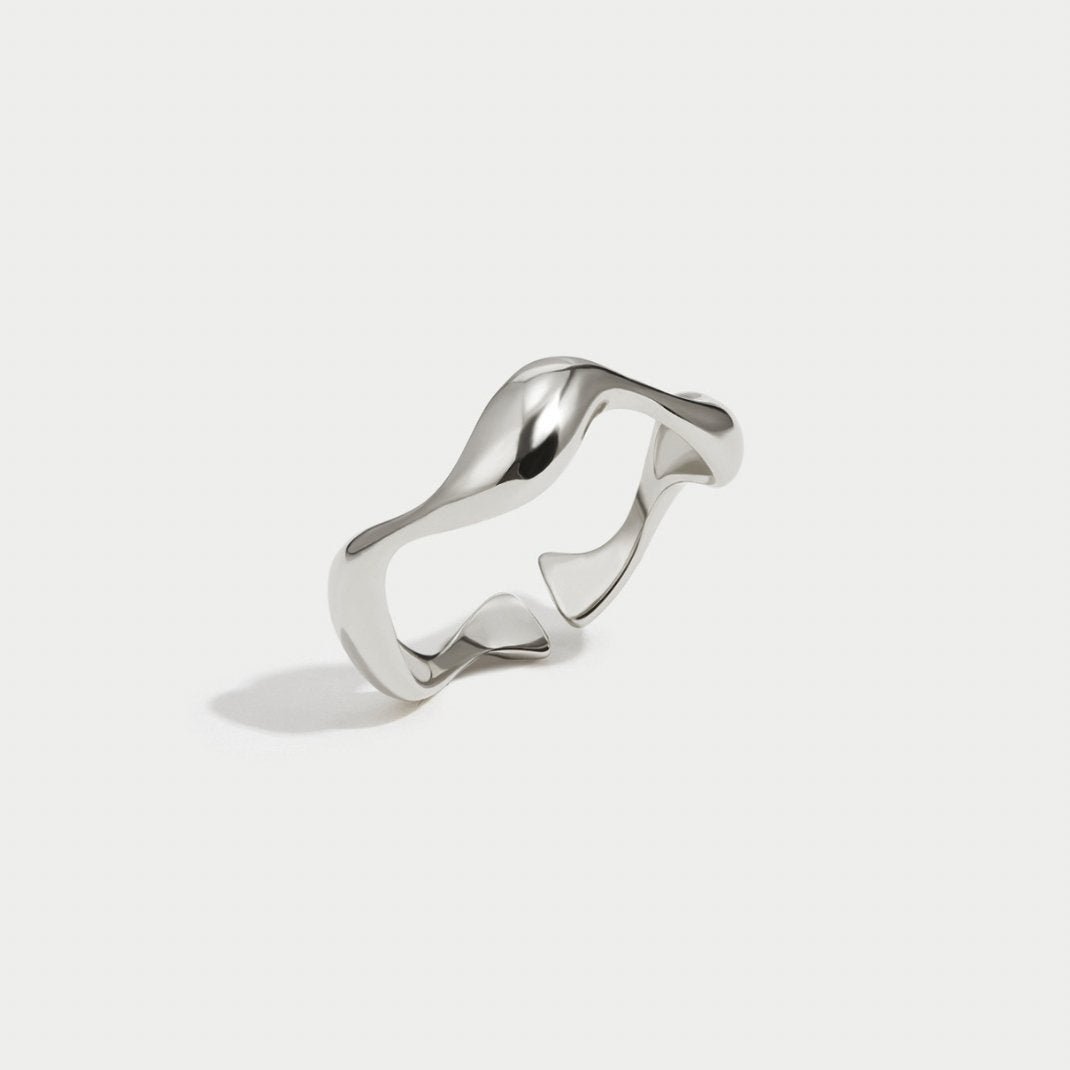 Zilveren Wave Ring