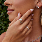 Zilveren Wave Ring