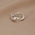 Zilveren Wave Ring