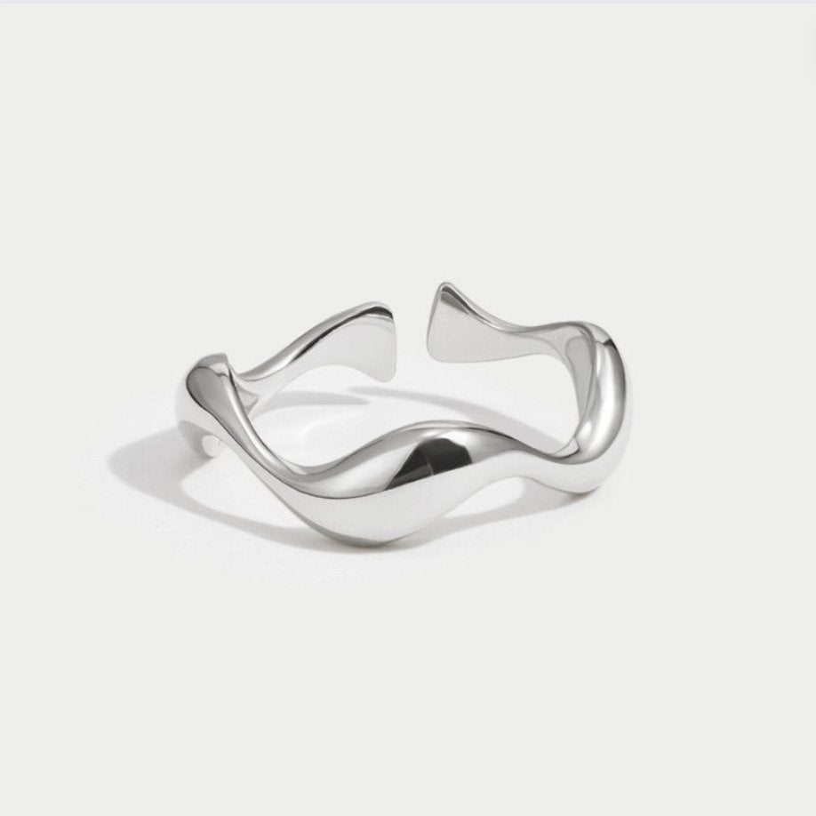 Zilveren Wave Ring