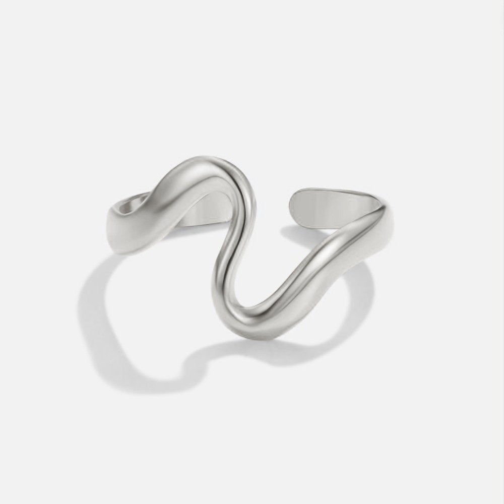 Zilveren Wave Ring Hoofdafbeelding