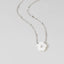 Zilveren White Blossom Flower Ketting