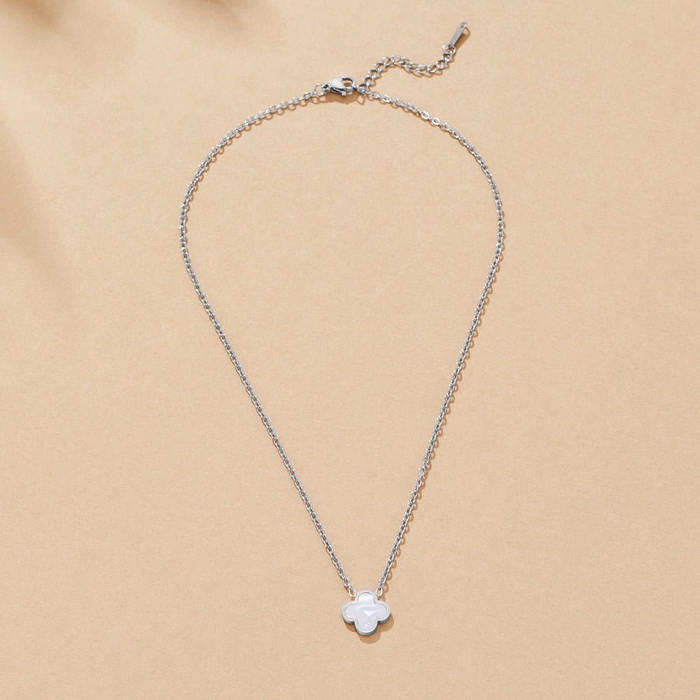 Zilveren White Clover Ketting