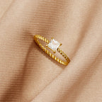 Sofia Kristallen Gevlochten Ring