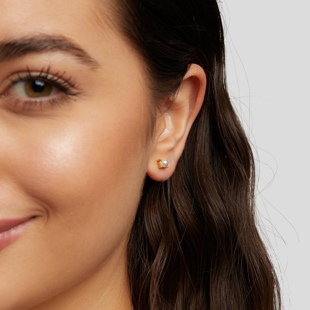 Sofia Parel Knopjes Oorbellen