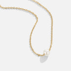 Solitaire Gouden Parel Ketting