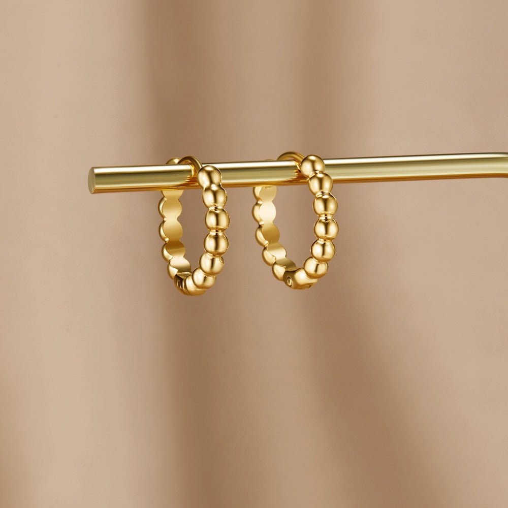 Soraya Gouden Bead Ronde Oorbellen Hoofdafbeelding