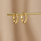 Soraya Gouden Bead Ronde Oorbellen