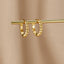 Soraya Gouden Bead Ronde Oorbellen