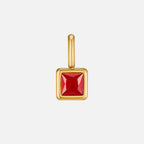 Vierkante Geboortesteen Ketting