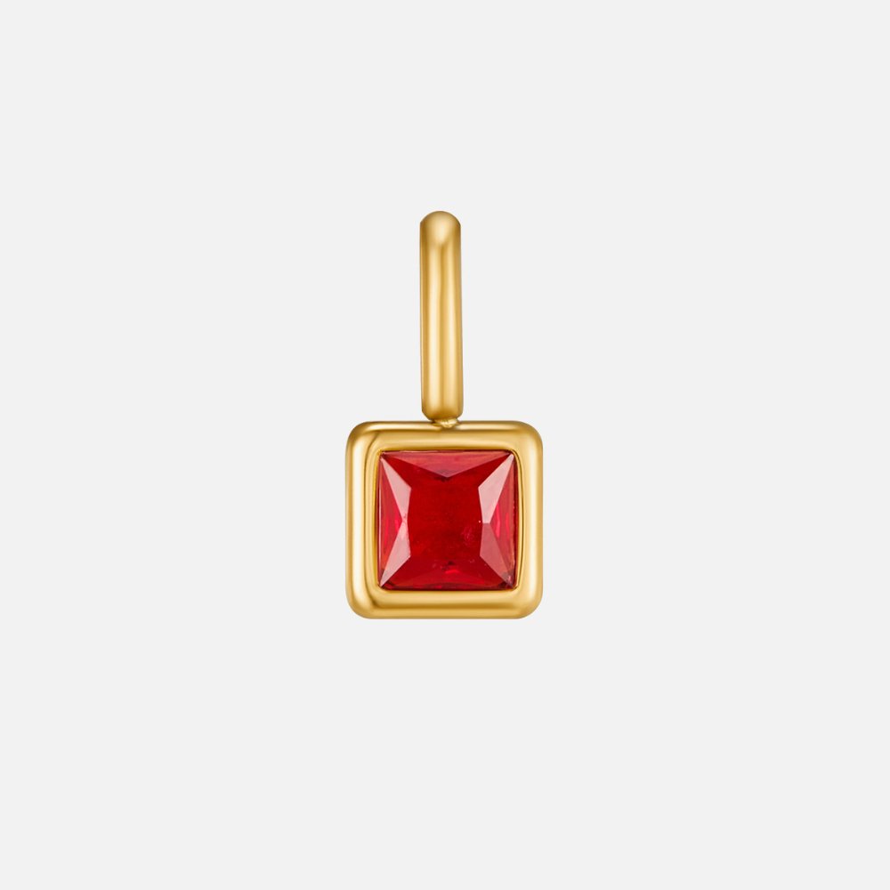 Vierkante Geboortesteen Ketting