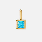 Vierkante Geboortesteen Ketting