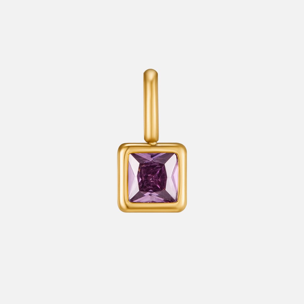 Vierkante Geboortesteen Ketting