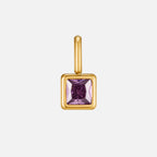 Vierkante Geboortesteen Ketting