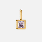 Vierkante Geboortesteen Ketting