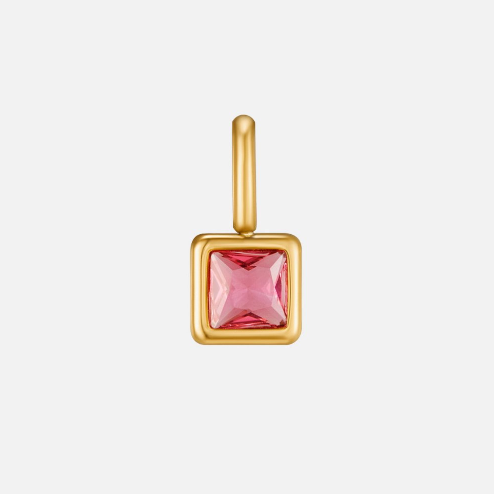 Vierkante Geboortesteen Ketting