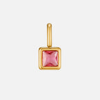 Vierkante Geboortesteen Ketting