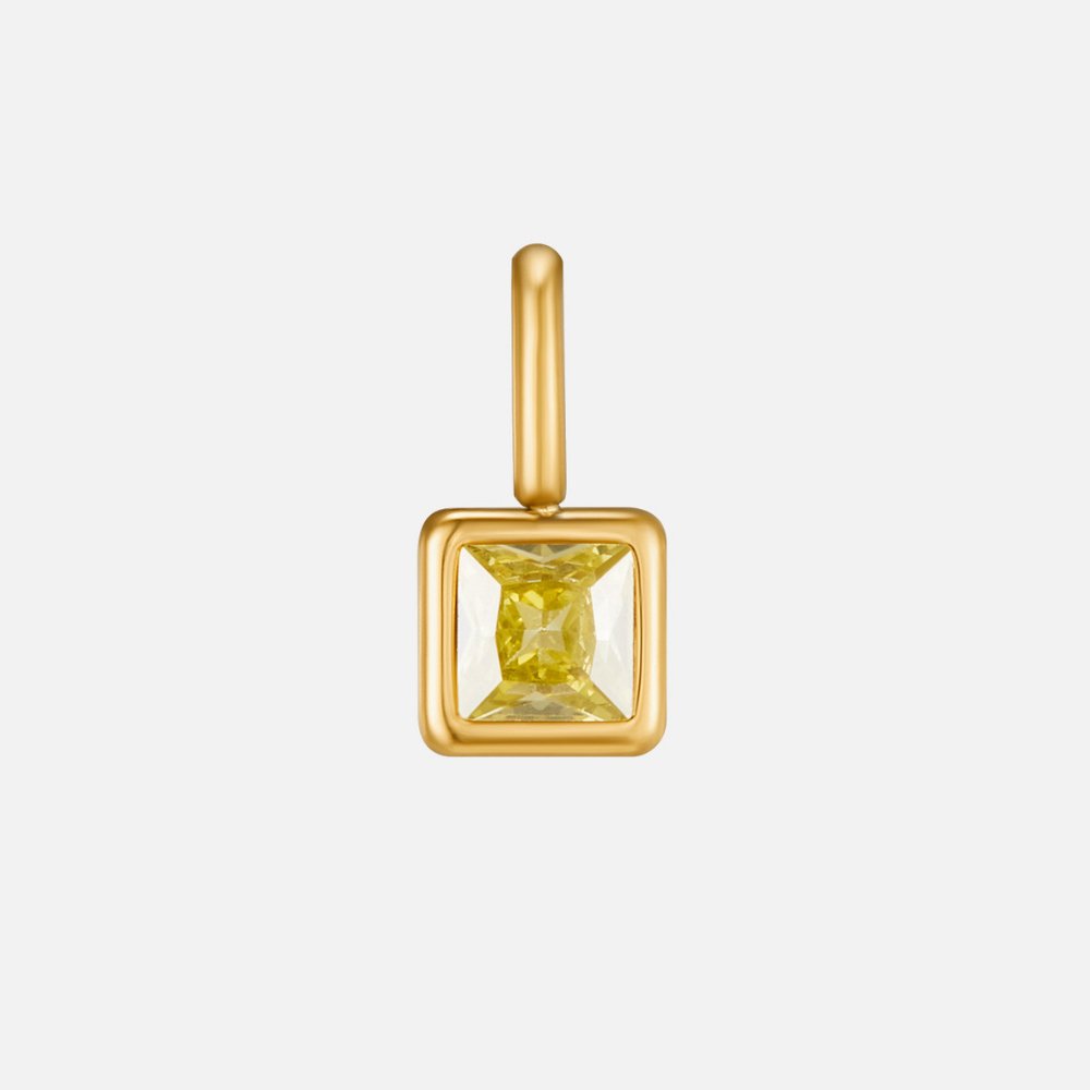 Vierkante Geboortesteen Ketting