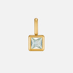 Vierkante Geboortesteen Ketting