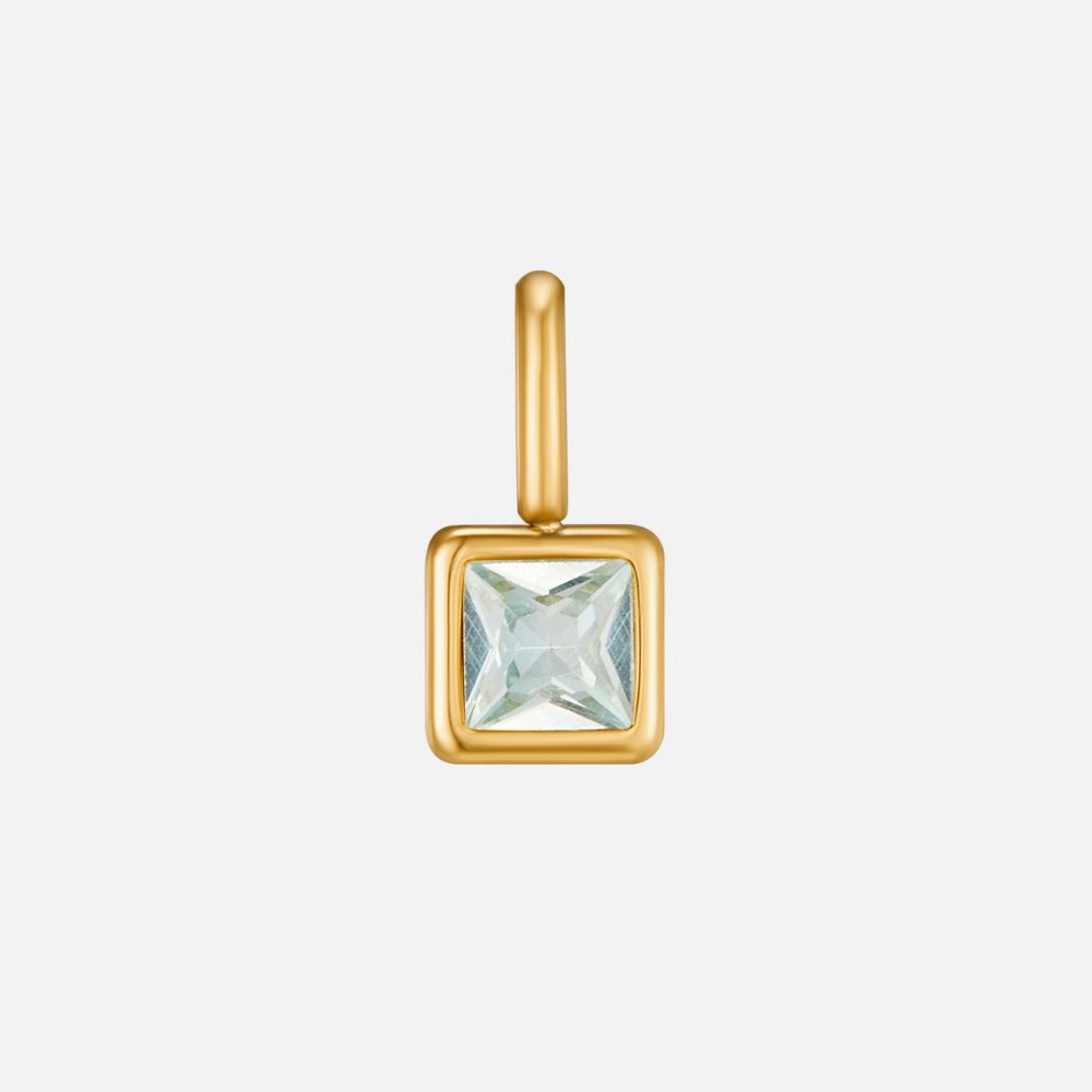 Vierkante Geboortesteen Ketting
