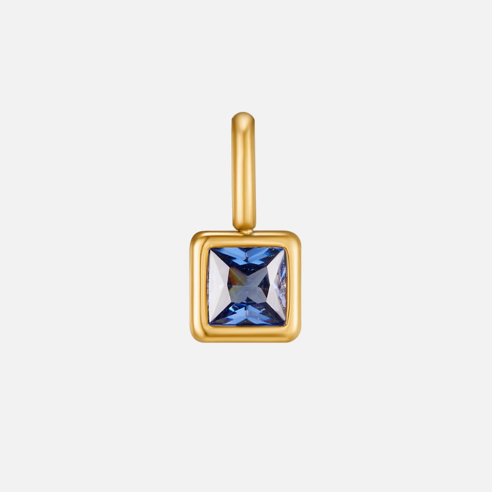 Vierkante Geboortesteen Ketting