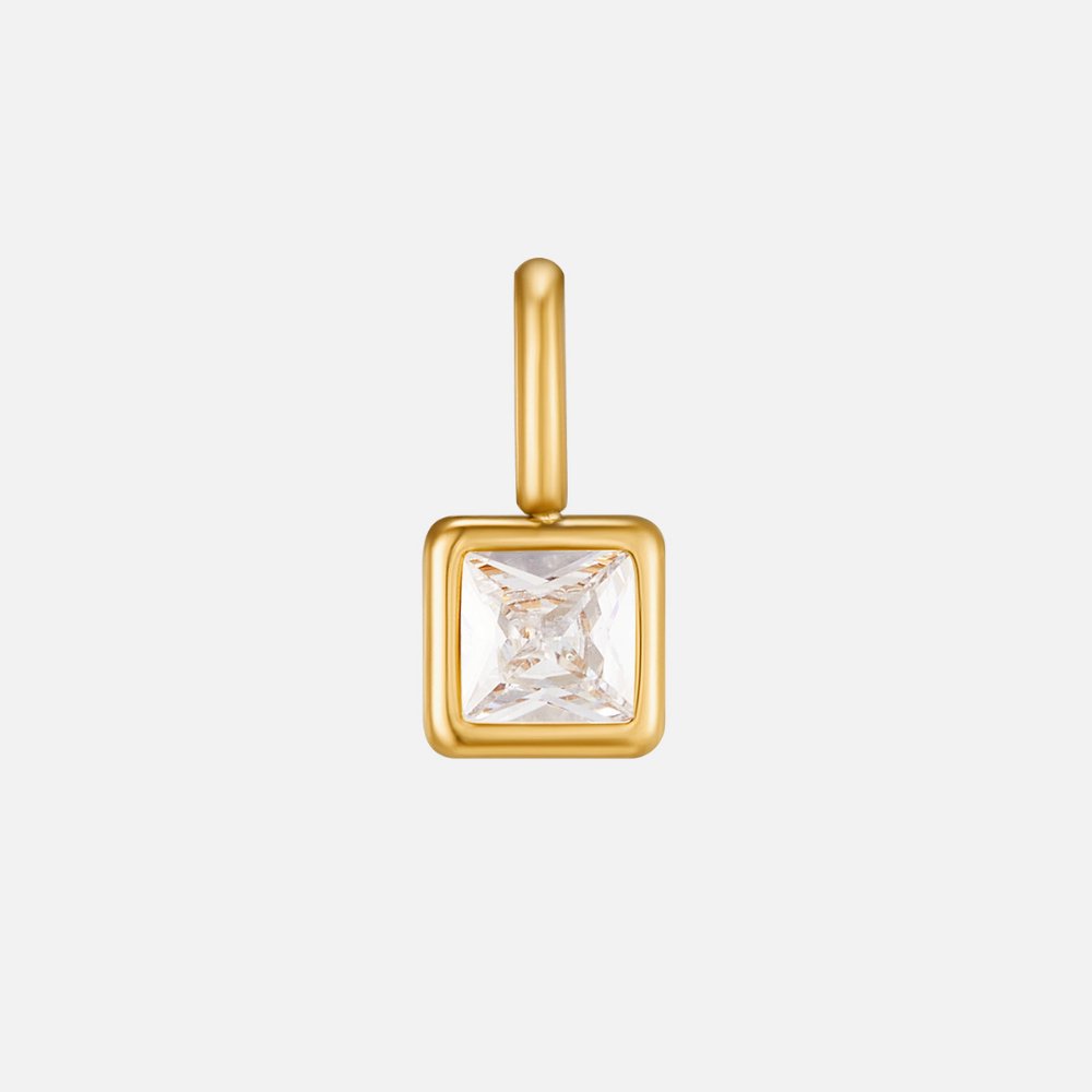 Vierkante Geboortesteen Ketting