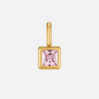 Vierkante Geboortesteen Ketting