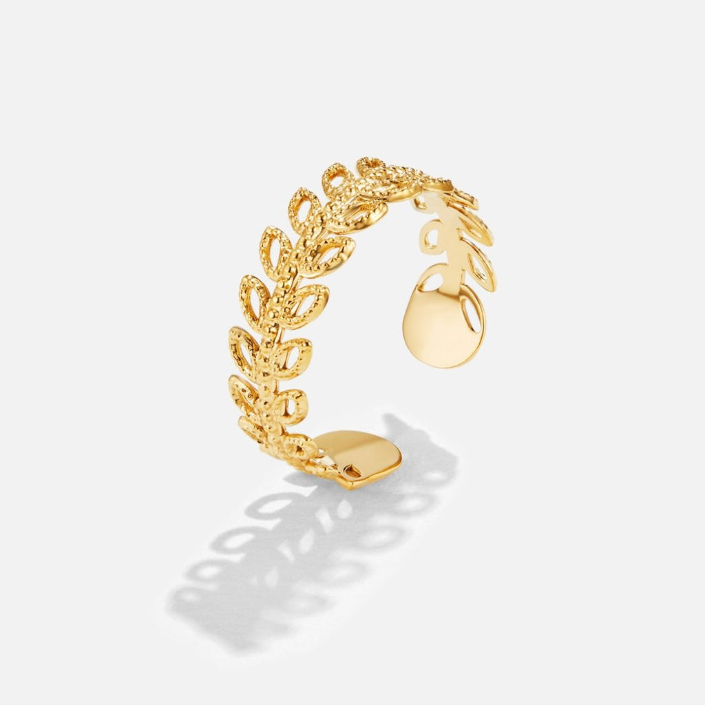 Summer Bloom Leaf Ring