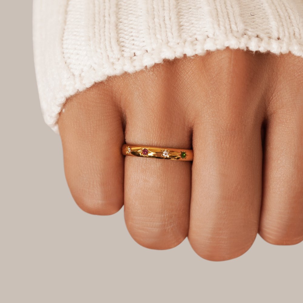 Tali Regenboog Kristallen Ring Secundaire afbeelding