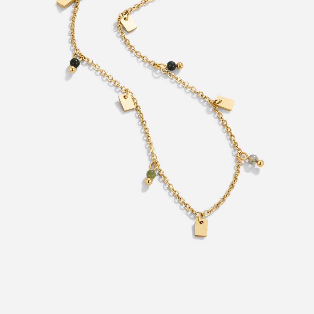 Tara Gouden Square Droplet Ketting