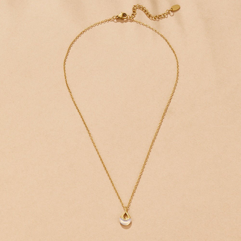 Tiffany Witte Steen Hanger Ketting