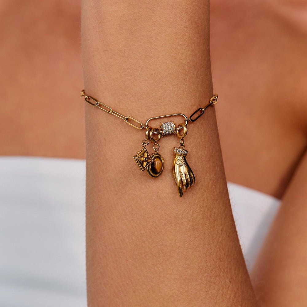 Tiger Eye Steen Charm