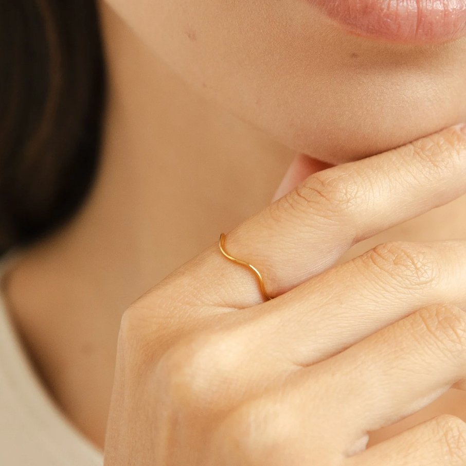 Tina Gouden Stack Ring Secundaire afbeelding