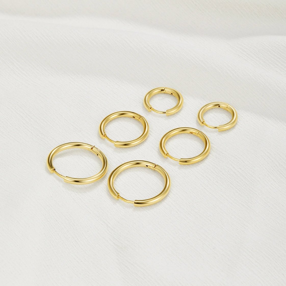 Triple Ronde Oorbellen Set Hoofdafbeelding