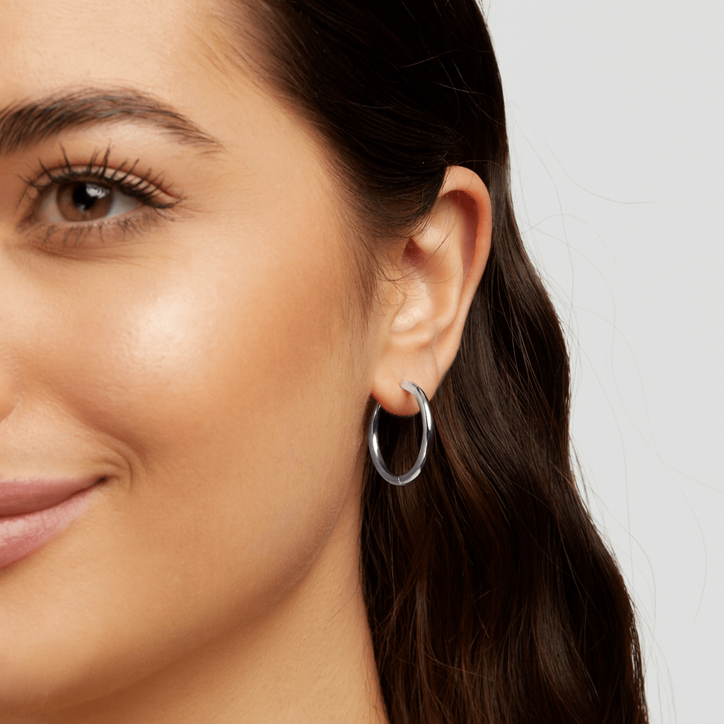 Triple Ronde Oorbellen Zilveren Set