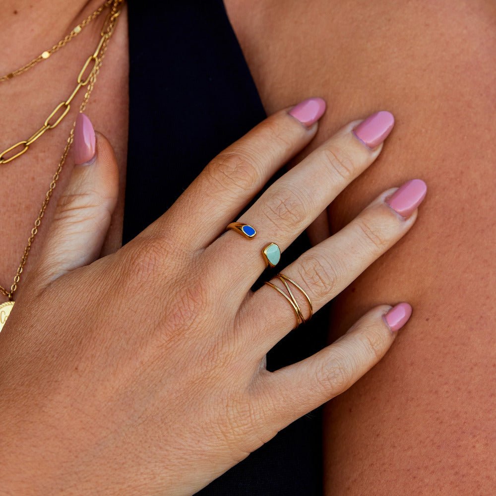Turquoise Sahara Wikkel Ring Secundaire afbeelding