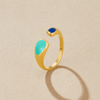 Turquoise Sahara Wikkel Ring