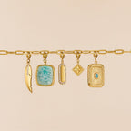 Turquoise Sunburst Charm