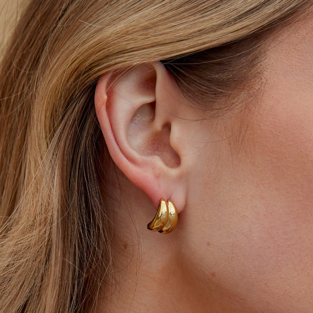 Twin Teardrop Oorbellen