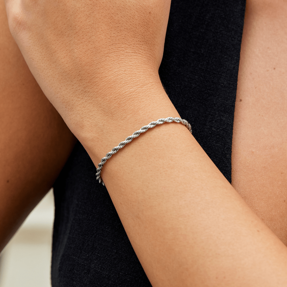 Twisted Ketting Zilveren Armband Secundaire afbeelding